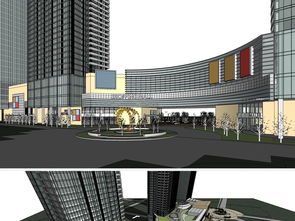 探索城市商業空間 商業綜合體與公共空間SU模型設計圖資源指南