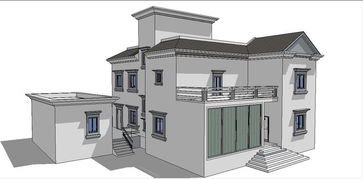 精品中式風格仿古建筑別墅SU模型設計素材鑒賞