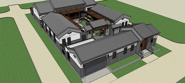 新中式別墅與四合院 傳統與現代的融合典范與SU模型資源獲取